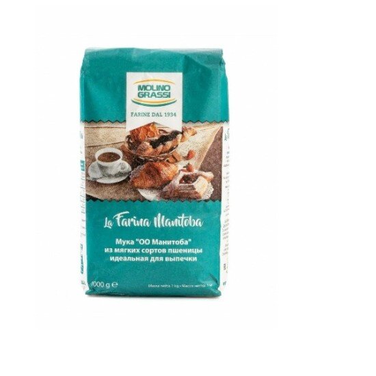Мука пшеничая Molino Grassi "Manitoba" для кондитерской выпечки, 1 кг