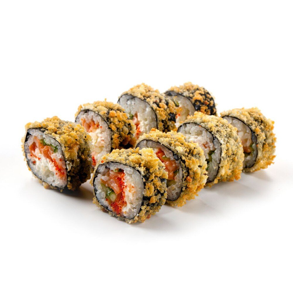 Жареный ролл с лососем