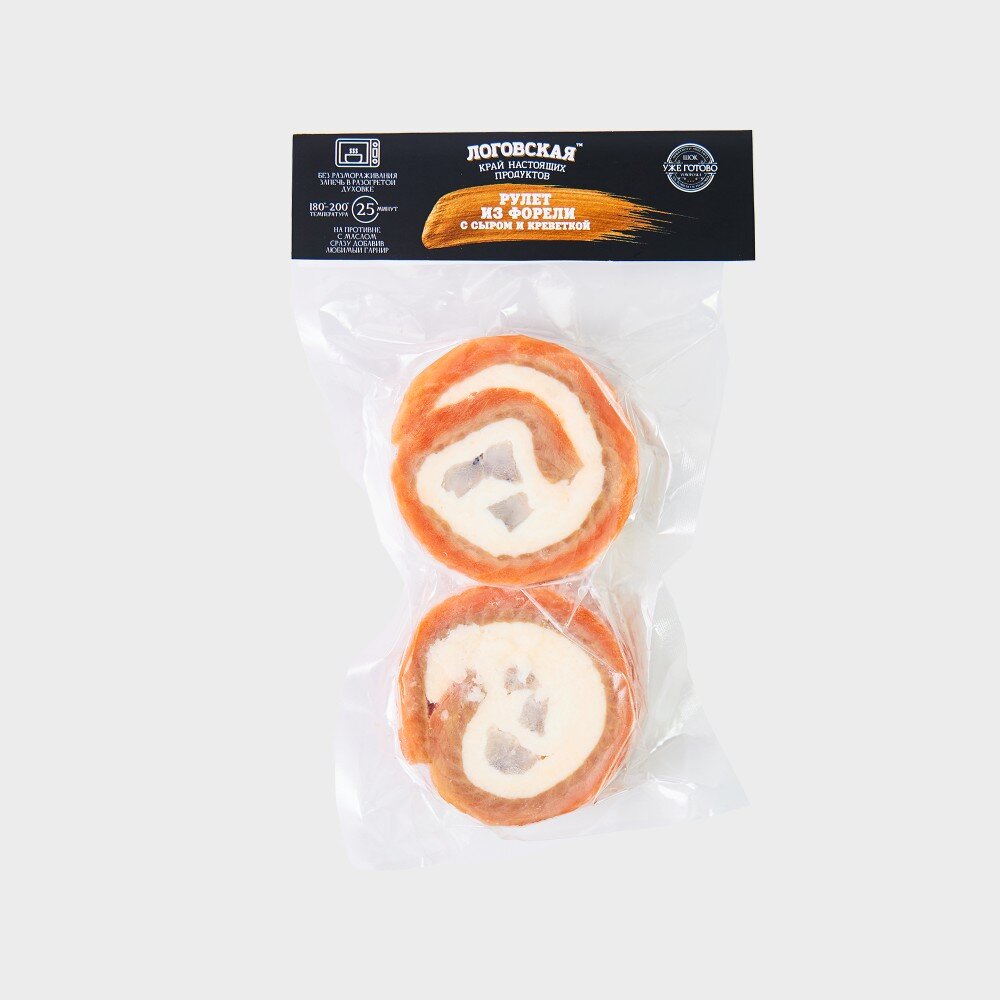 Рулет из форели с сыром и креветкой