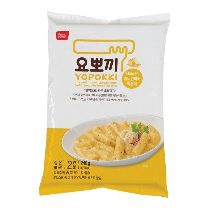 Токпокки (корейские рисовые клецки) в сливочно-луковом соусе