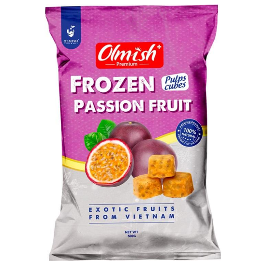 Маракуйя кубиками с семечками замороженный Olmish Premium 500гр.