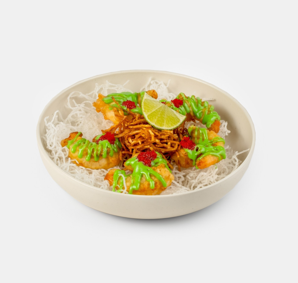 Креветки в соусе васаби