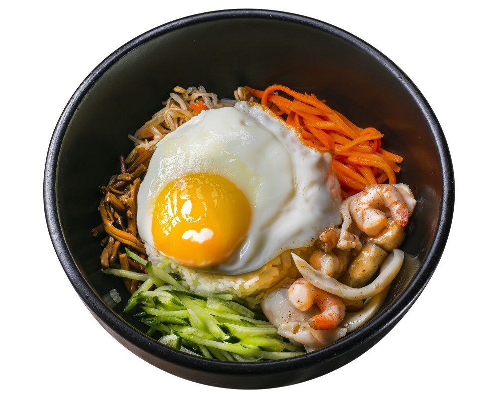 Бибимбап с морепродуктами