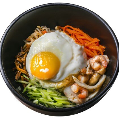 Бибимбап с морепродуктами