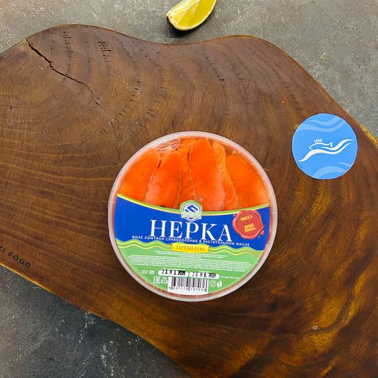 Нерка филе ломтики в масле 280гр.