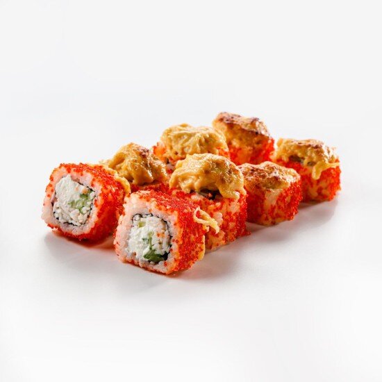 Запечённый угорь снежный краб