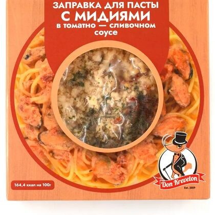 Заправка с мидиями в томатно-сливочном соусе 200 г