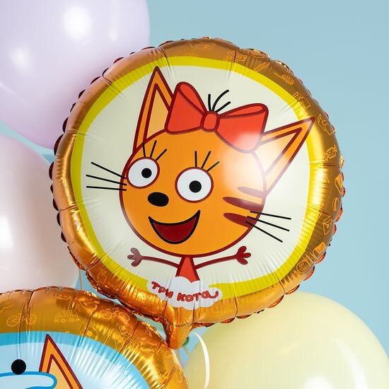 45 см, Круг, Три Кота, Карамелька, Желтый