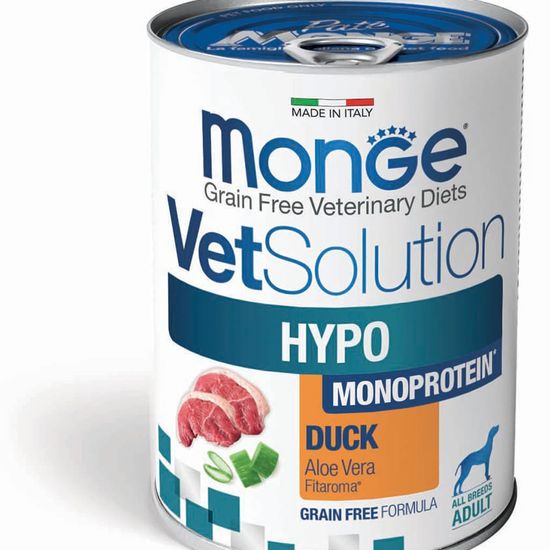 Monge VetSolution Dog Hypo Monoprotein диетический влажный корм для собак, утка, 400 г