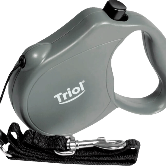 Triol Fresh поводок-рулетка для собак до 20 кг, трос 8 м, размер M, тёмно-серый