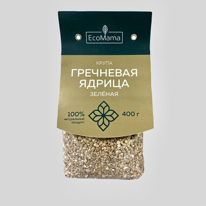 Экомама Гречка зеленая 400 гр