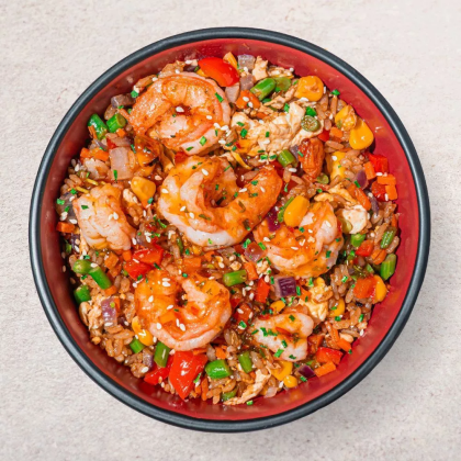 Тяхан с креветкой