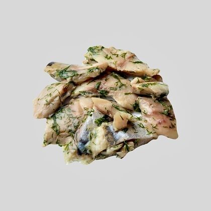 Кусочки скумбрии в масле с укропом, кг