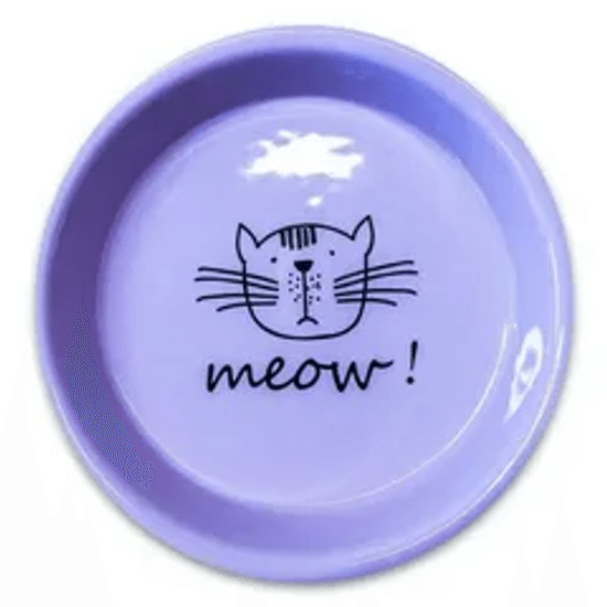 Mr.Kranch MEOW! миска керамическая для кошек, 200 мл, сиреневая