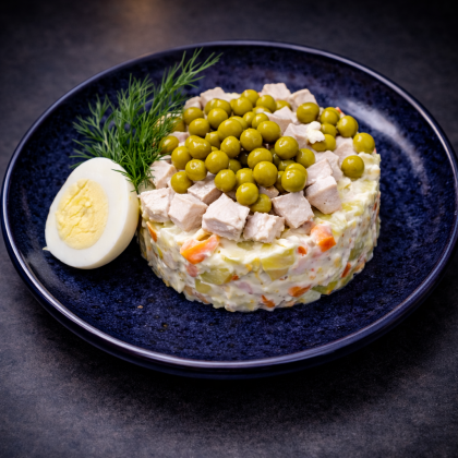 Оливье с куриным филе