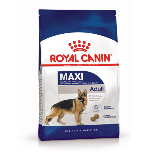 ROYAL CANIN Макси Эдалт сухой корм для взрослых собак крупных пород от 15 месяцев, 3 кг