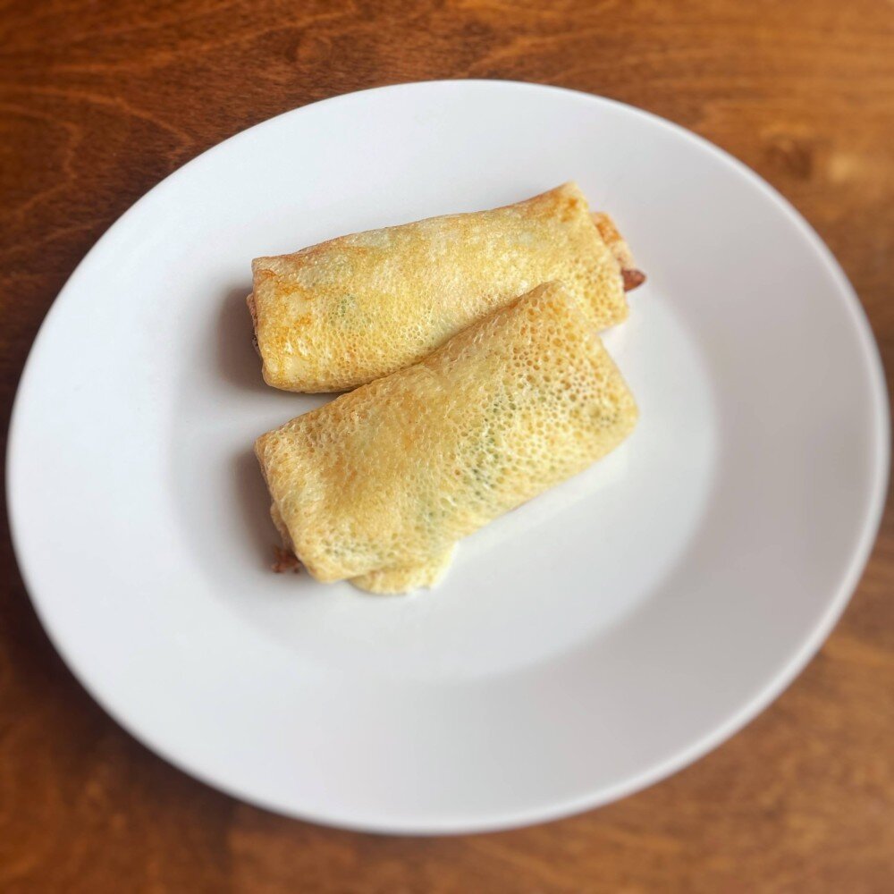 Блинчики с сулугуни и зеленью