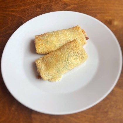 Блинчики с сулугуни и зеленью