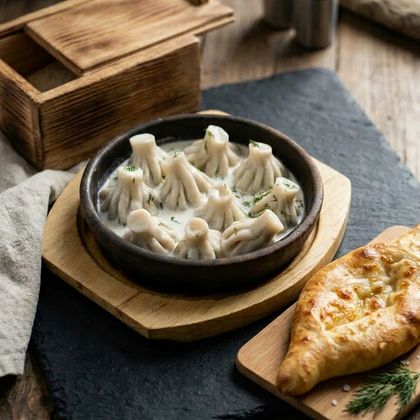 Беби-хинкали с курицей и телятиной