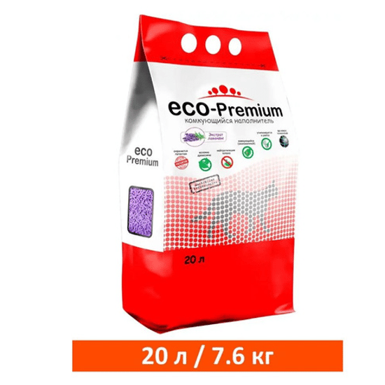 ECO Premium наполнитель древесный «Лаванда», 20 л