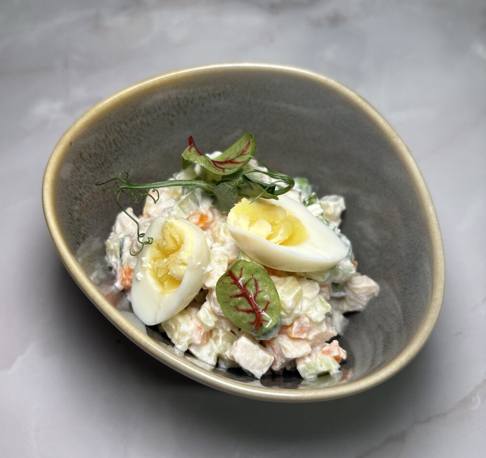 Оливье с куриным филе