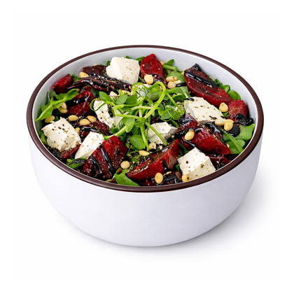 Салат из Запеченной Свеклы и Сербской Брынзой