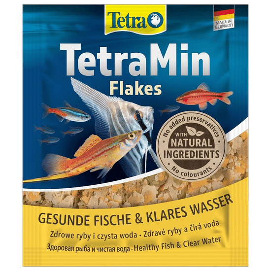 Tetra Min корм для всех видов аквариумных рыб, хлопья, 12 г