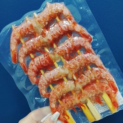 Лангустины (Креветки 30/45) на шпажках в маринаде, кг