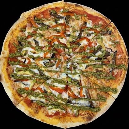 Пицца Песто с овощами гриль