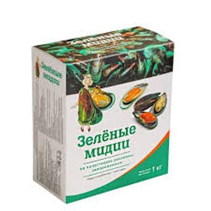 Мидии киви, на половинках раковины, IQF, (M) 30/45 (12х1кг, упак 1/12, 3700/02B07, Rongcheng Mingwei Aquatic Food Co.,Ltd, Китай)