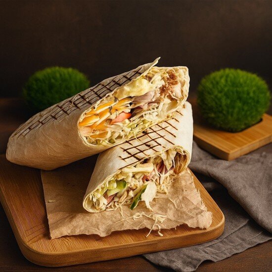 Шаурма куриная с «фри»