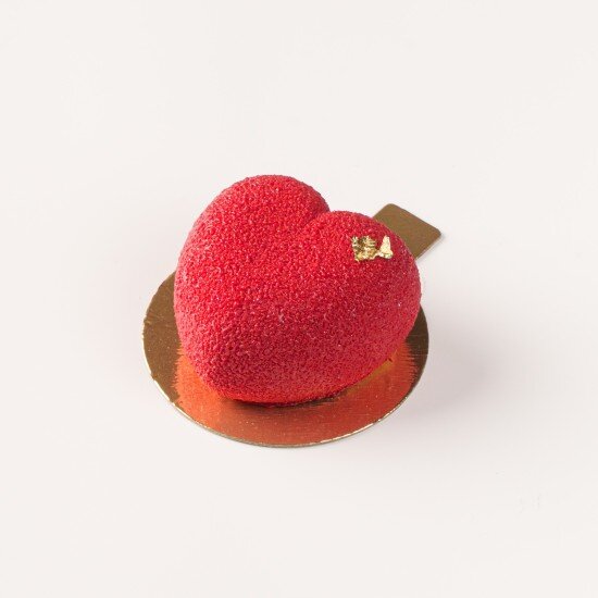 Муссовое пироженное "Сердце" Фисташка-малина