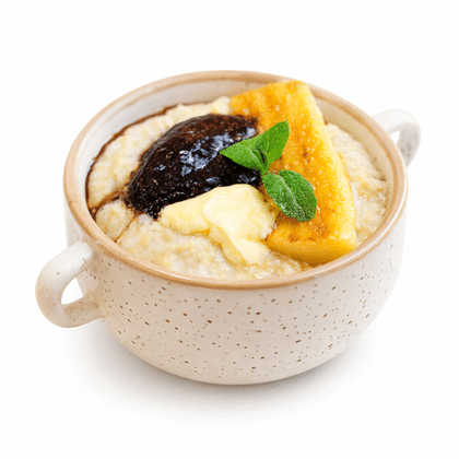 Каша Овсяная ( с черникой и карамел. бананом )