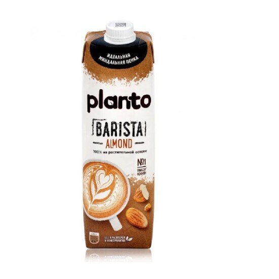Растительное молоко PLANTO Бариста "Миндаль", обогащенное кальцием, 1 л