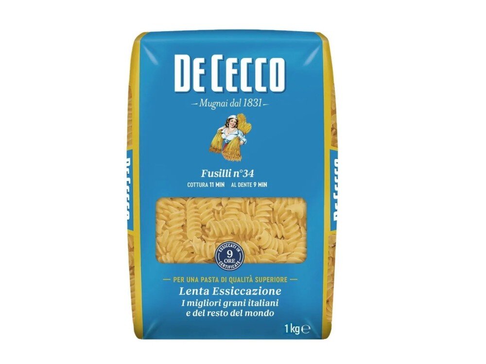 Паста De Cecco №34 Фузилли, Италия, 1 кг