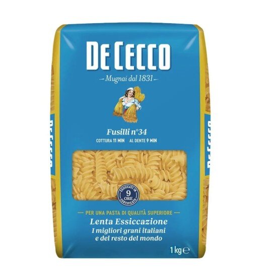 Паста De Cecco №34 Фузилли, Италия, 1 кг
