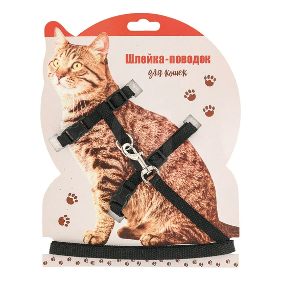 ZooStreet комплект шлейка и поводок для кошек, 10 мм, 110 см