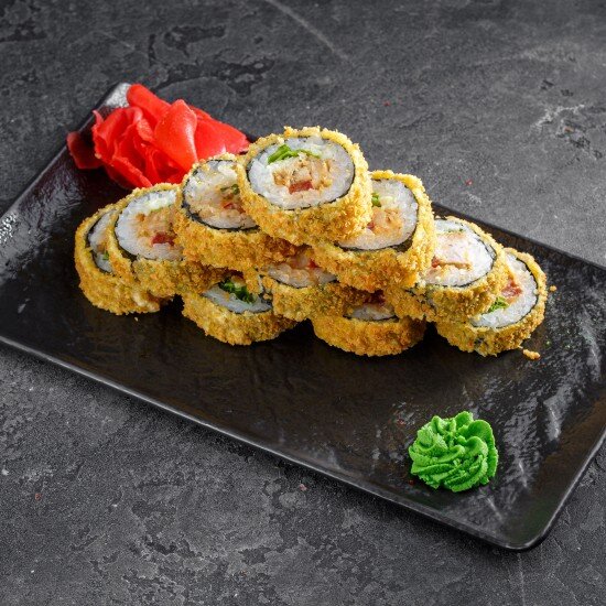 Горячий ролл Цезарь с курицей