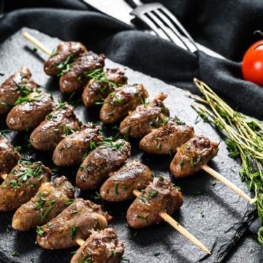 Шашлык из куриных сердечек