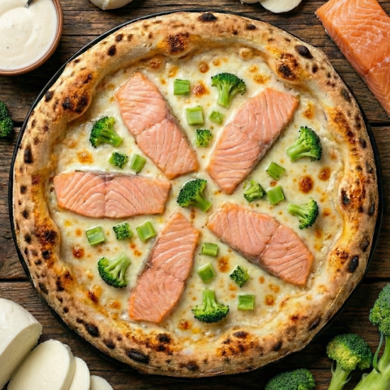 Пицца «Сливочный лосось»