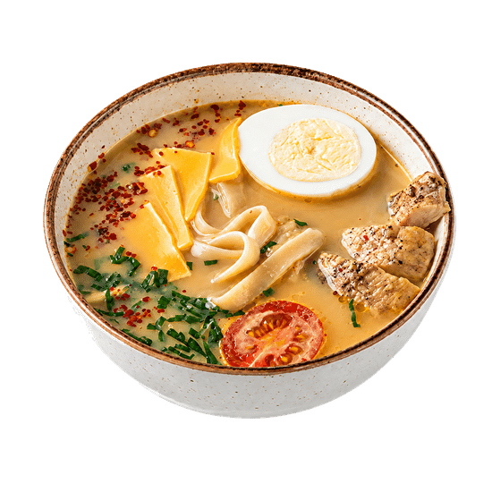Сырный рамен с курицей блюдо недели