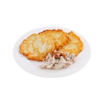 Драники с лисичками