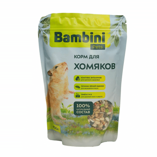 Bambini Pets корм для хомяков, 400 г