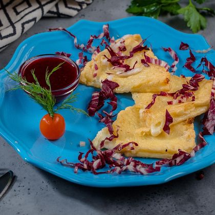 Сыр «Сулугуни», жаренный в кляре