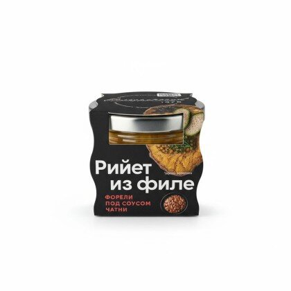 Рийет из филе форели под соусом чатни ст.б.100 гр