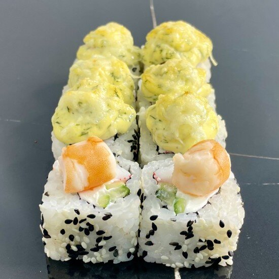 Запеченный краб-креветка