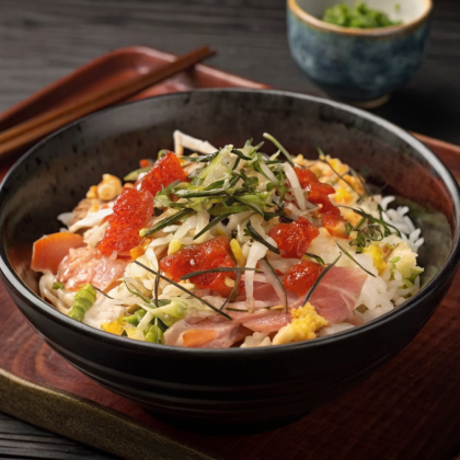 Чирашидон Микс с морепродуктами