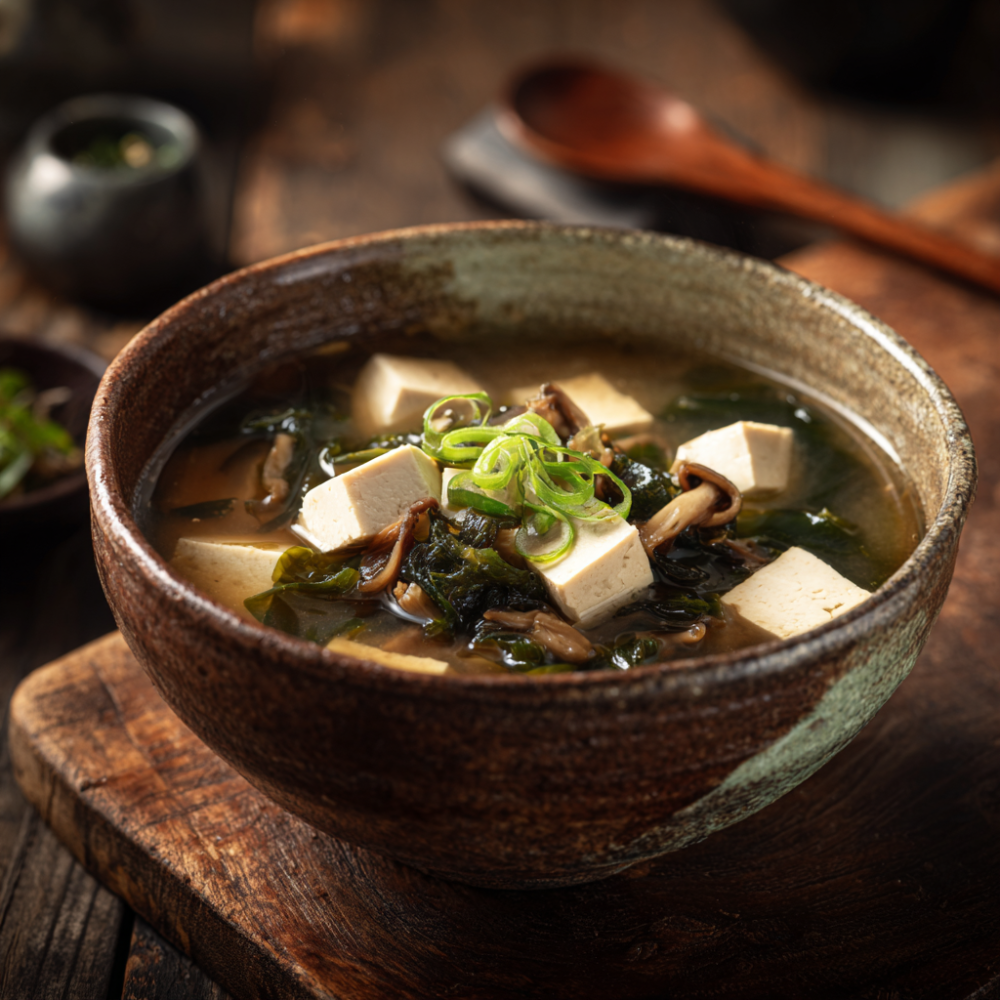 Мисо тофу и шиитаке