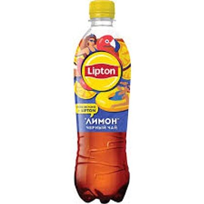 Холодный чёрный чай "Lipton Лимон" 0,5л
