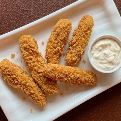 Стрипсы 5 шт + белый соус